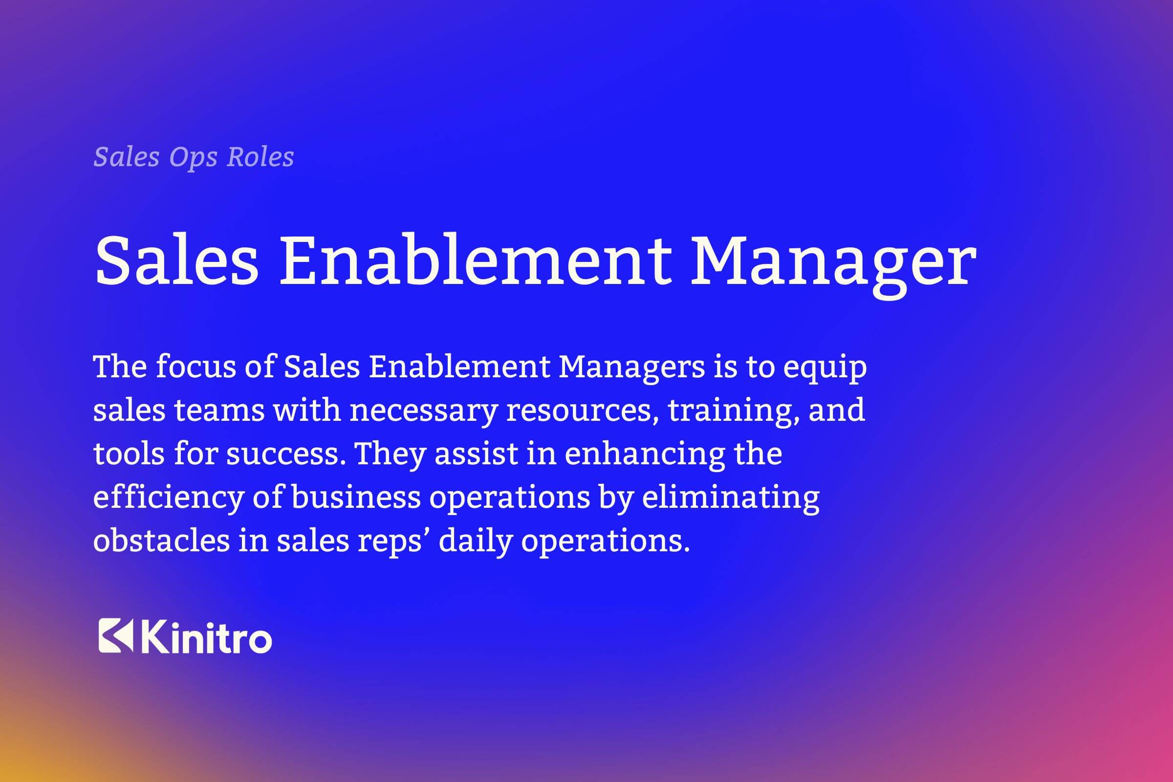 Sales Enablement Manager