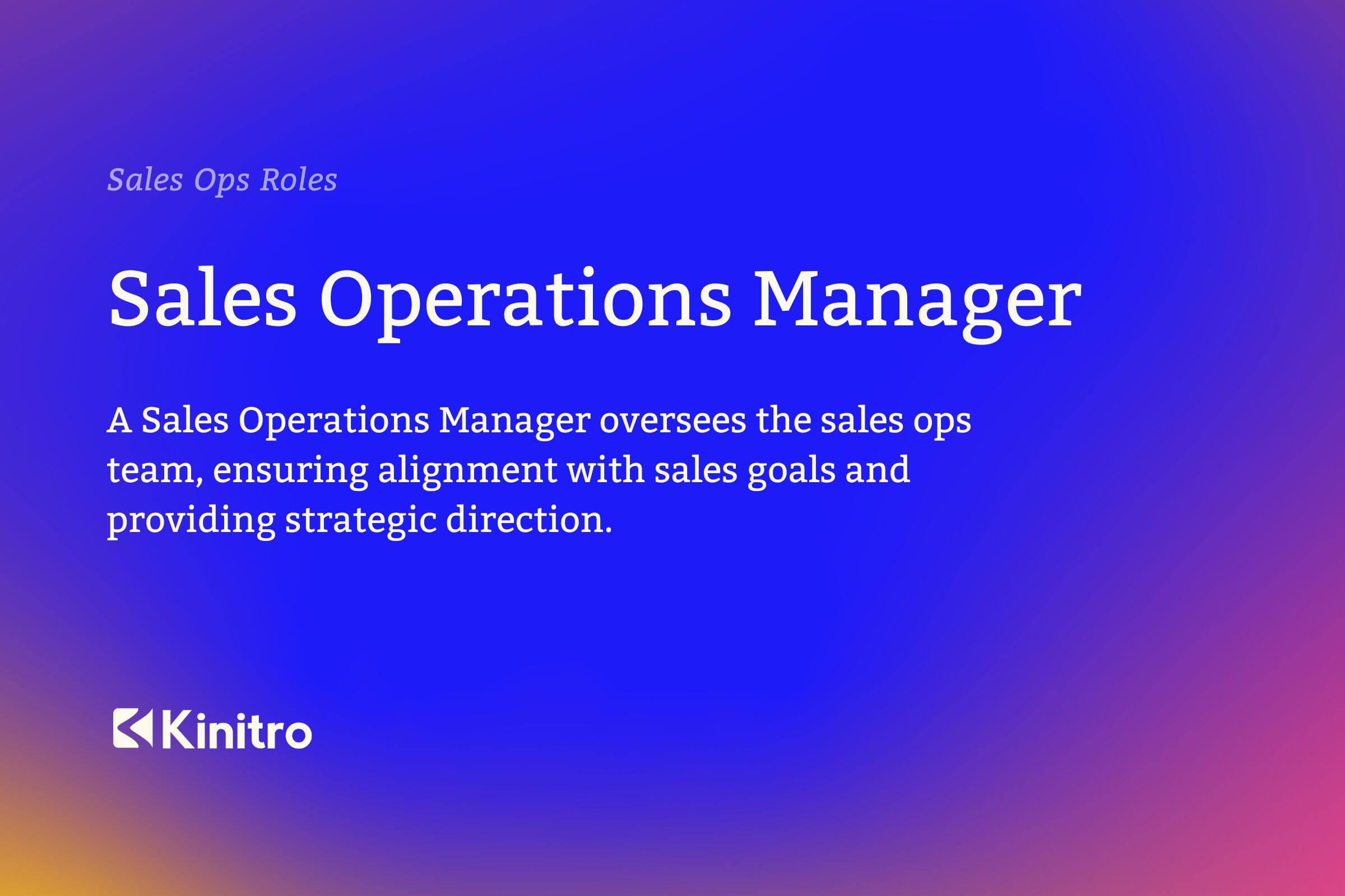 Sales Operation Manager