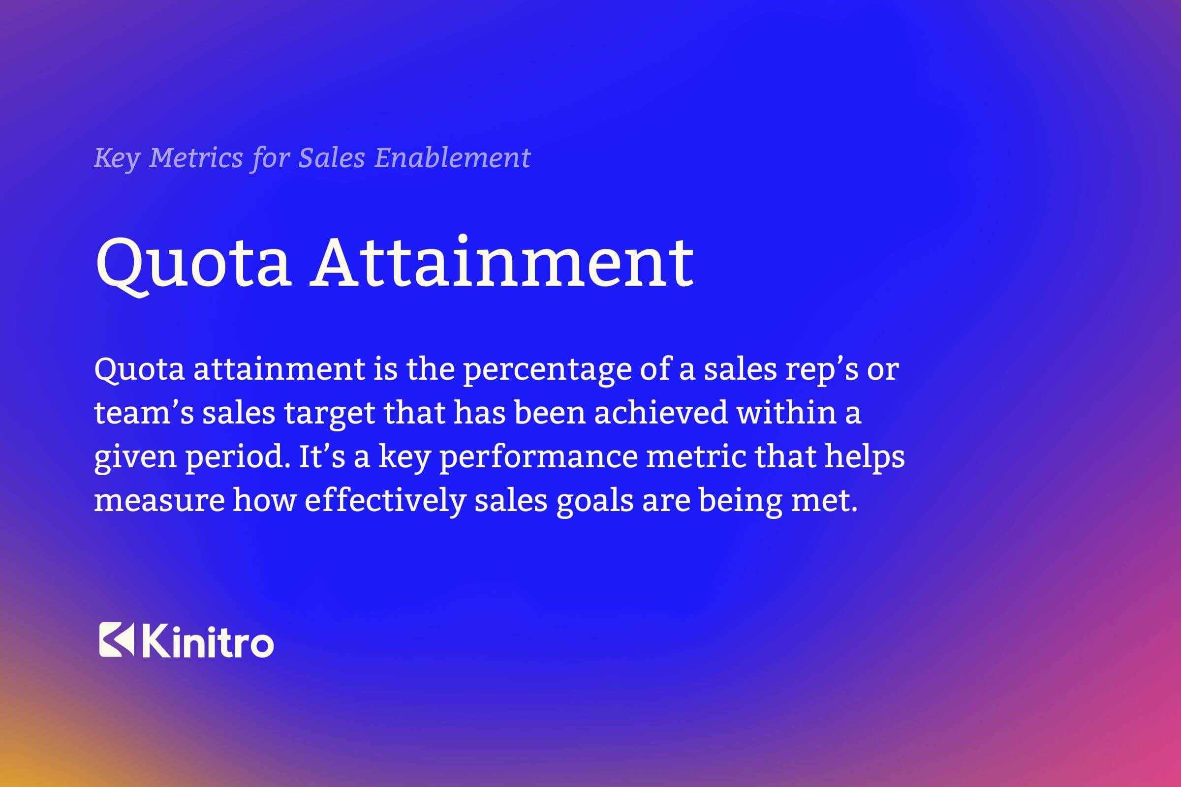 quota attainment definition