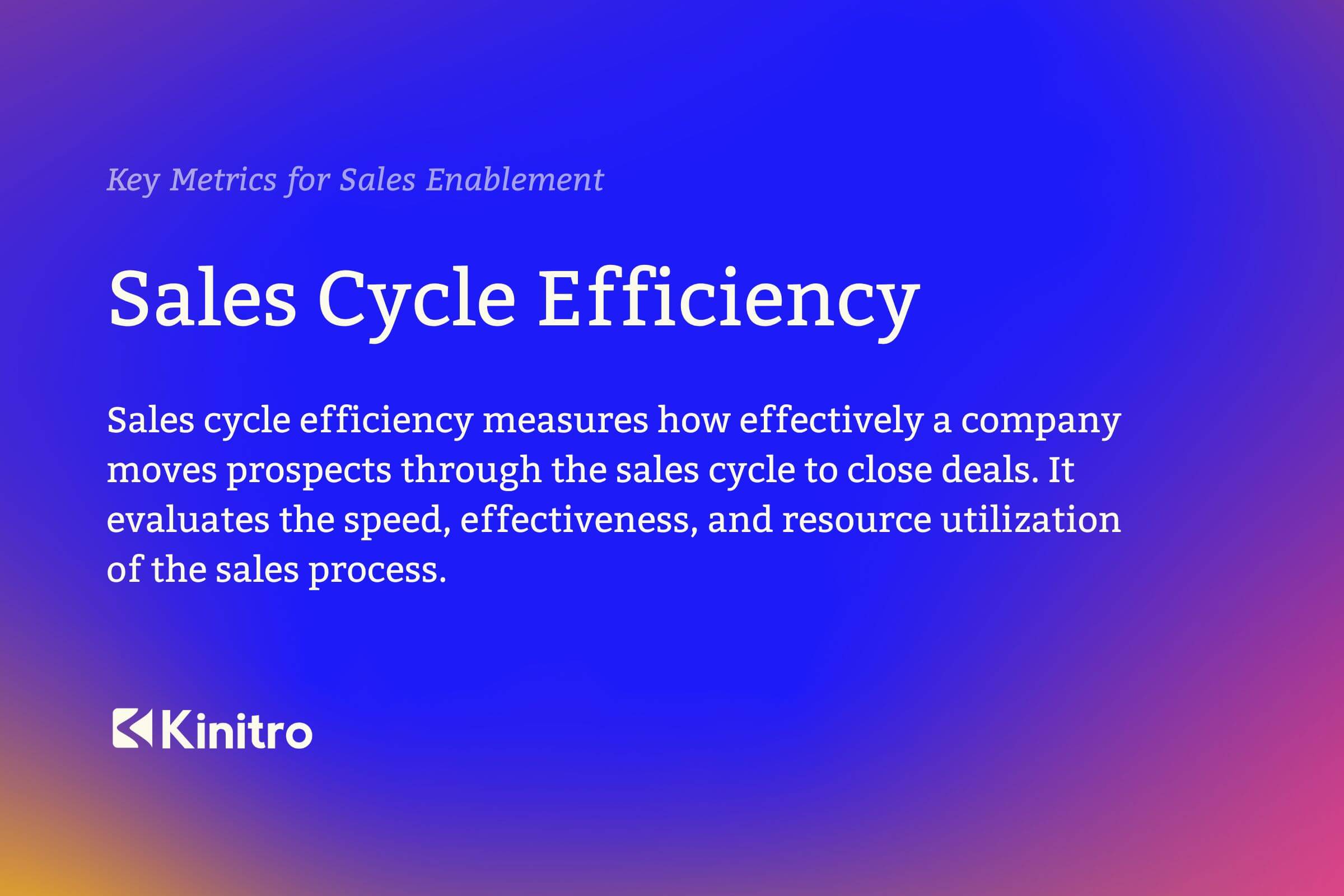 sales cycle efficiency definition